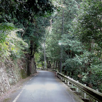 A road along the Akigawa River